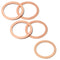 MroMax Copper Flat Washer Sealing Washers-M30 Metric Round Seal Gasket for Electrical Connections, 5Pcs