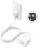 TROND Flat Extension Cord, 6ft with 360 Rotating Plug, Low Profile Power Strip, 3 Way Plug Extension for Indoor