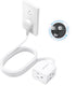 TROND Flat Extension Cord, 6ft with 360 Rotating Plug, Low Profile Power Strip, 3 Way Plug Extension for Indoor