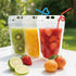 YSJFNVUI 100 Drink Pouches Straw Holes Reclosable Juice & Liquor Pouches for Adults | Drink Pouches for Adults Alcohol