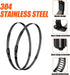 BOTTEN 4pcs Stainless Steel Hose Clamp, 4-5 Inch (105-127mm) Adjustable Worm Gear Assortment Kit