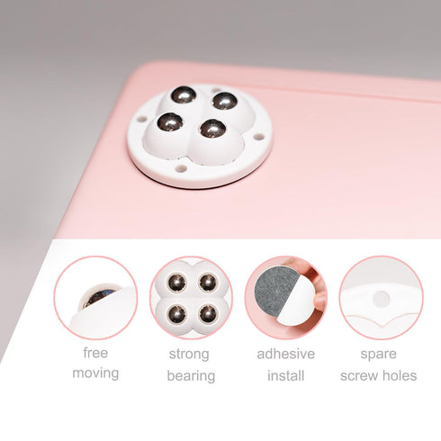 Self Adhesive Wheels, 4pcs Mini Swivel Adhesive Caster Wheels for Small Appliances, Furniture Bins