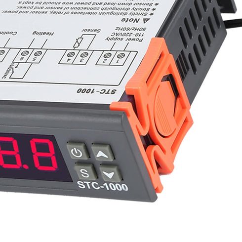 Digital Thermostat, Temperature Controller with Sensor, STC-1000 Digital Temperature Controller for 110-220V.