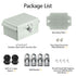 LeMotech Electrical Box, IP67 Waterproof Hinged Cover Junction Box, ABS Plastic with Mounting Plate