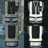 5 107-2015 (2/Black-22, Security Vest for Men Women Reflective Safety Vest with Pockets and Front Zipper Mesh High