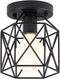 KOONTING Retro Vintage Industrial Flush Mount Ceiling Light, Mini Painting Metal Pendant Light