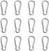 12 Pcs Small Carabiner Clip - Stainless Steel Spring Snap Hook for Dog Leash & Harness, Holds 150lbs (M4, 40mm)