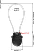 4 Pack QWORK Retractable Cable Lock, Security Password Lock Steel Cable Luggage Locks