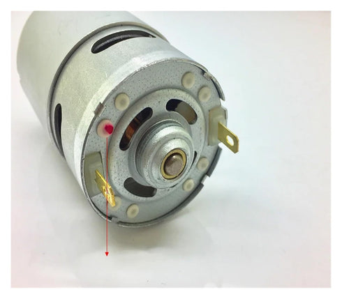 SQGGMOAUSC 42mm RS-775 12V-24V 7750RPM 48mm Carbon Brush Electronic Starter DC Large Torque D-Shaft Long Shaft DIY Tool