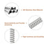 uxcell 5Pcs Compression Spring, 0.02" Wire Diameter, 0.12" OD, 1.77" Free Length 304 Stainless Steel Coil Spring, Silver