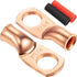 Maxdot 10 Pack UL Test Wire Lugs - 8 Gauge Stud Ring Terminals, Heavy Duty Copper Crimp Lugs for Welding Cable, Bare