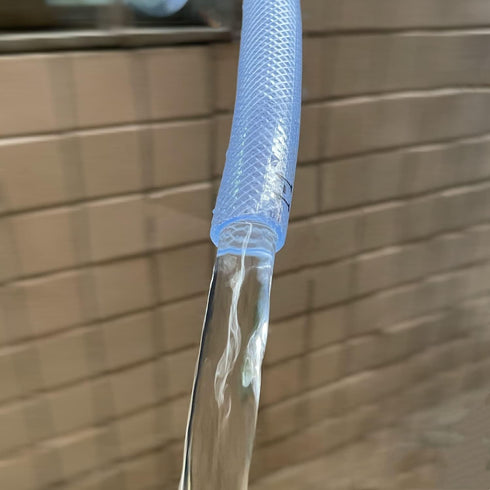 1/2"ID x 10FT High Pressure Clear Braided PVC Tubing, Heavy Duty UV Chemical Resistant Vinyl Hose