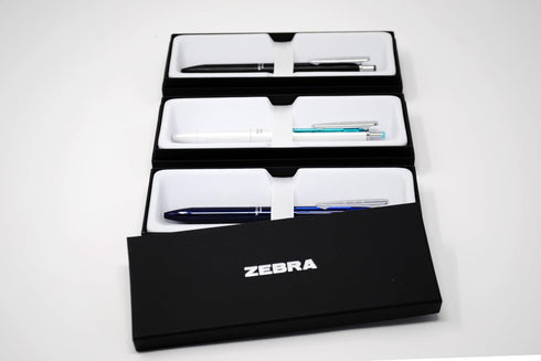 Zebra Pen Sarasa Grand Gel Pen Gift, White/Black/Navy Barrel, Medium Point 0.7mm, Black Ink, 3 Count