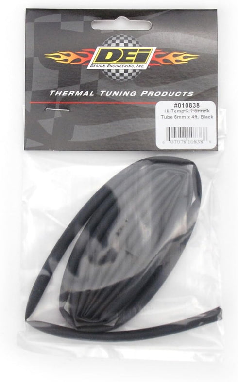 Design Engineering Hi-Temp 6mm x 4' Heat Shrink Tubing for Wires and Cables, 010838