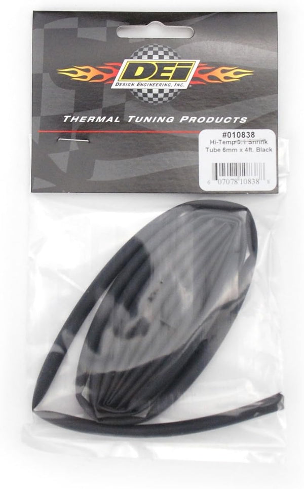Design Engineering Hi-Temp 6mm x 4' Heat Shrink Tubing for Wires and Cables, 010838