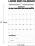 Large Wall Calendar 2025-2026 - 17" x 12" Academic Calendar with Wire Binding & Hanging Hook