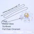 LFERS 2 1.8" 24" LEFERS Ceiling Fan Pull Chain, Pieces Crystal Glass Flower Pendants with Ceiling Fan Chain Extender
