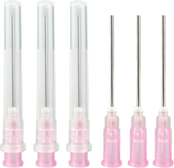 100Pack-18ga 1.5inch Dispensing Blunt Needles, Individual Package of Injection Syringe Accessories for Refilling