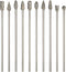 Long Carbide Rotary Burr Set, 10Pcs Double Cut 1/8" Shank for Woodworking, Steel Metal Polishing, Engraving