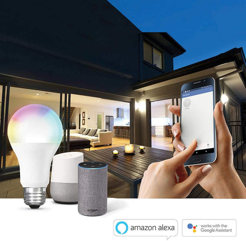 Bulbs White,4-Pack FEIT Electric WiFi Smart Light Works with Google and Alexa,Color Changing and tunable