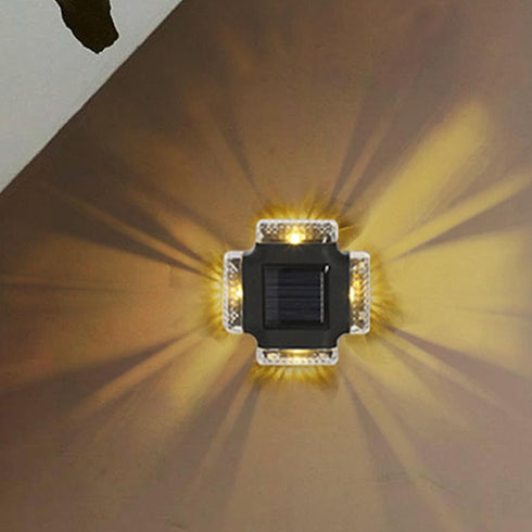 Genrico Outdoor LED Solar Wall Lamps,Decoration Lamps - Solar Fence Light | For Use In Patio Porch Garden Backyard