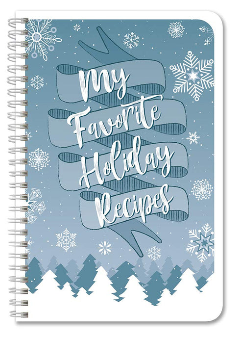 BookFactory Holiday Recipe Book/My Favorite Holiday Recipes/Fill in Recipe Journal, 100 Pages, 6" x 9"