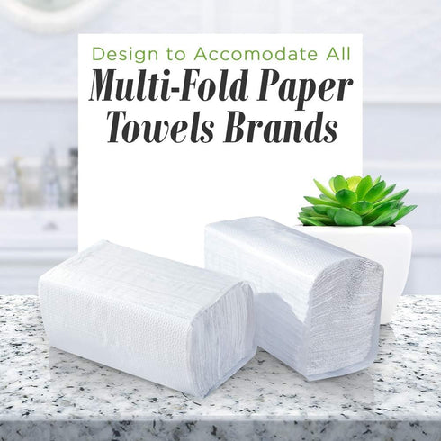 AdirHome 4.8" 11.6" 7.8" Countertop Commercial Bamboo Paper Towel Dispenser x x - Wall Mount or for Multifold Hand