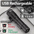 X37 4 ALONEFIRE Multicolor LED Flashlight Color Change White Blue Green Red Light RGB USB Rechargeable Zoom Waterproof