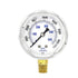 PIC Gauges PRO-201L-254T Bottom Mount Glycerin Filled Dual Scale Pressure Gauge, 2.5" Dial, 0-7500 psi