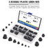 Glarks 100pcs Black Nylon Acorn Hex Nuts Set, M3 M4 M5 M6 M8 M10 M12 Decorative Hexagon Cap Nuts