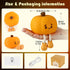 LONRISWAY Dimmable Pumpkin Night Light for Kids, Rechargeable LED Desk Lamp with Touch Control, Soft Silicone Nursery