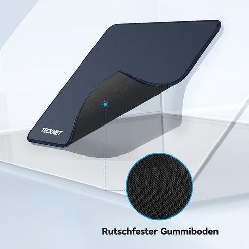 TECKNET Mouse Pad with Anti-fray Stitchin, Waterproof Surface & Non-Slip Rubber Base with Stitched Edges Gaming Mouse