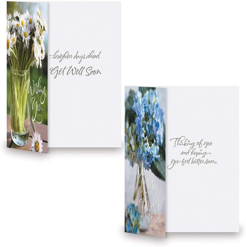Get Well Greeting Card Value Pack by Current – Set of 18 (9 Designs), Large 5 x 7 inches, Envelopes Included