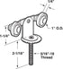 Prime-Line N 6529 3 In. Nylon Top Mount Closet Door Tandem Flat Rollers, Single Pack