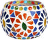 Indibliss Rajasthani Handcrafted Traditional Decorative Mosaic Glass Table Lamp with LED Lights -