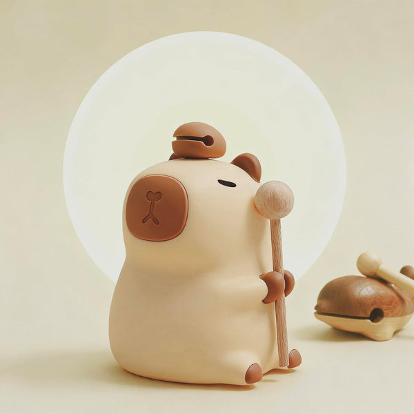 Capybara Night Light, Nursery Lamp, 7-Color RGB & 3-Level Warm Dimmable, Tap