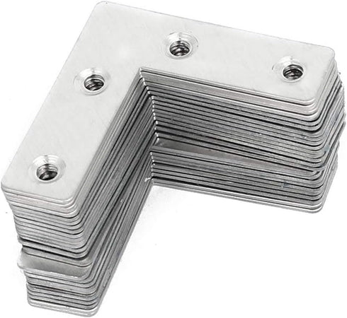 Orgrimmar 36 PCS Metal Corner Brace Plates, L Shaped Flat Repair Brackets 50mmx50mmx1mm