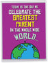 NobleWorks Jumbo Happy Father's Day Card (8.5 x 11 Inch) - Funny Cartoons, Dad Humor Greeting Notecard - Greatest Parent