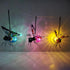 Honeybee Solar Lantern Garden Decor, LED Hanging Solar Dragonfly Decoration, Patio Yard Butterfly Sculptures,
