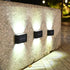 10 LED Solar Up Down Lights, 2 Pack Outdoor Waterproof Modern Nordic Sconce, Black Exterior Light Fixture