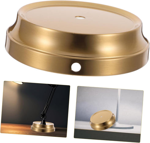 WOONEKY Table Lamp Base Holder Elegant Concave Design for Desk Floor Lamps Sturdy Base for Stability Versatile Home