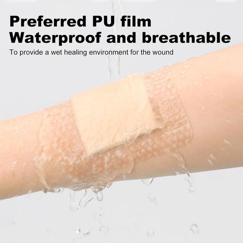 ZMZPA 30 4x4 Pcs Silicone Foam Dressing Gentle Border, Waterproof Silicone Bandages for Wounds Care, Bed Sore Patches
