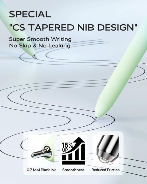 5 0.7mm Four Candies Gel Pens, Pcs Quick Dry Black Ink Pen Fine Point Smooth Writing Unique Pen, Office Home School