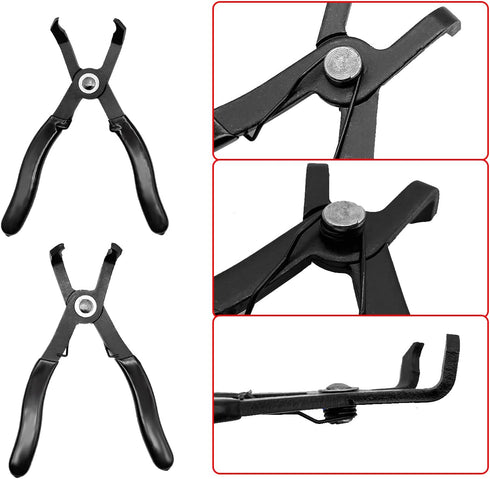 30 & 80 Angled Push Pin Plier Set, 2 Pcs Fastener Remover Tool Rivet Puller