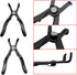 30 & 80 Angled Push Pin Plier Set, 2 Pcs Fastener Remover Tool Rivet Puller