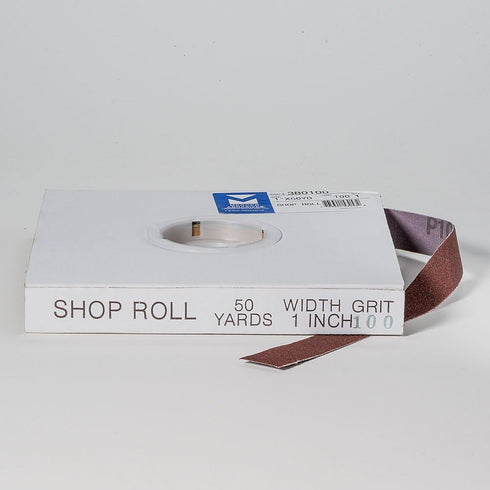 Mercer Industries 380100 1" x 50 Yards Shop Roll, 100 Grit