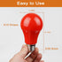 GREENIC Red Light Bulbs, 9W (60 Watt Equivalent), E26 Base A19, Red LED Lights for Bedroom, Porch, Holiday, Party, 4