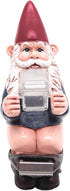 Gnome Sitting on a Toilet Tape Dispenser, Funny Office Supplies, Unique Desk Accessory, 5.25 Inches