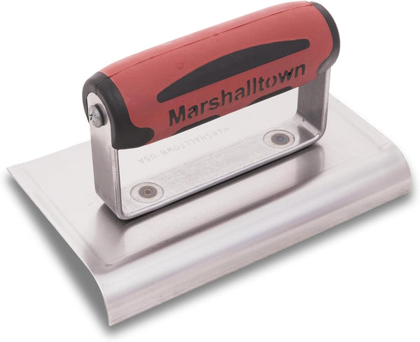 MARSHALLTOWN Curved Concrete Edger, 6 x 4 High Carbon Steel Blade, 5/8 x 1/2 Lip, Made In The USA