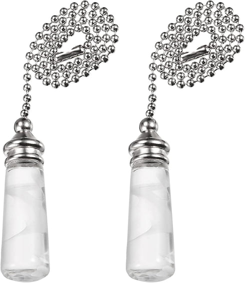 YOKIVE 2 Pcs Ceiling Fan Pull Chain - Decorative Extensions with Columnar Pendant Lamp Ornaments for Fans and Ceiling